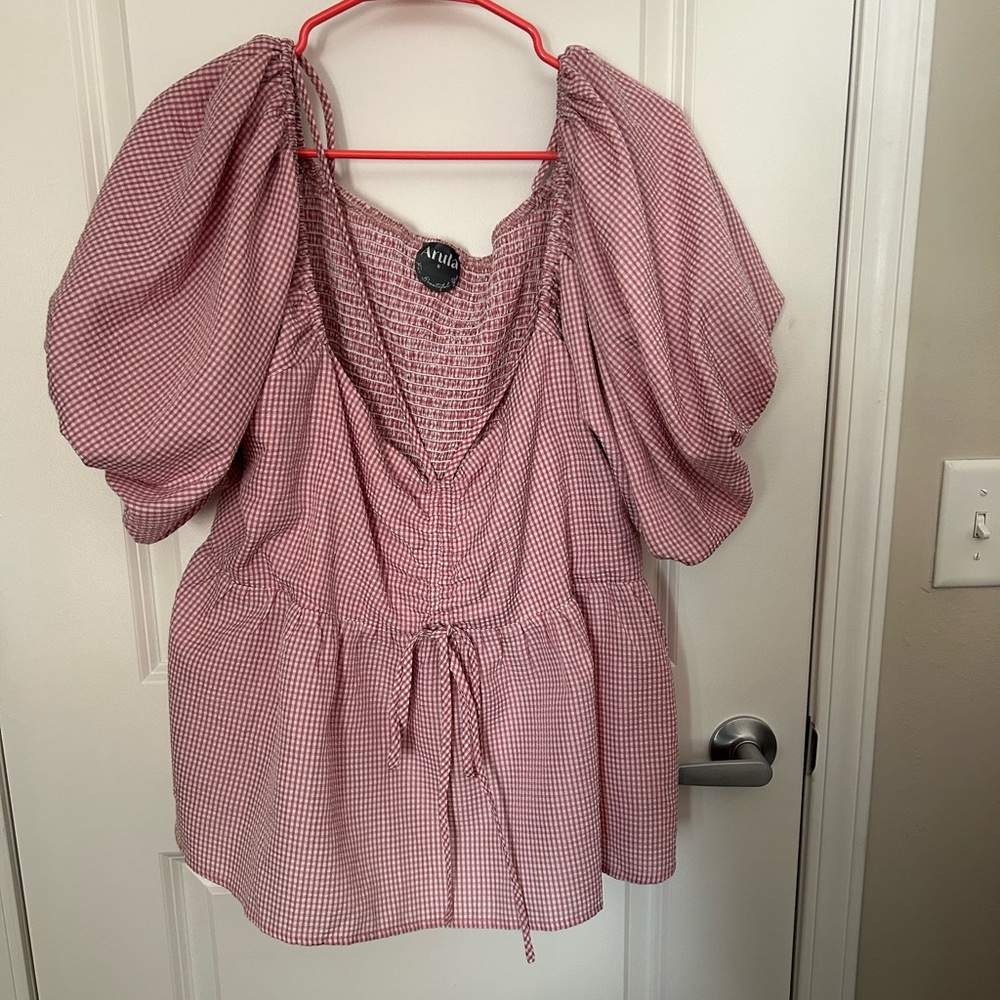 ARULA Pink Gingham Women's Top